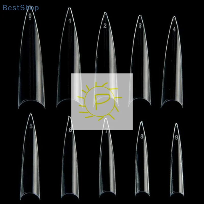 600 قطعة أظافر صناعية خنجر اضغط على أظافر الأكريليك الفرنسية نصف غطاء جل نصائح نصائح وهمية لوازم مانيكير لتقوم بها بنفسك أدوات التمديد