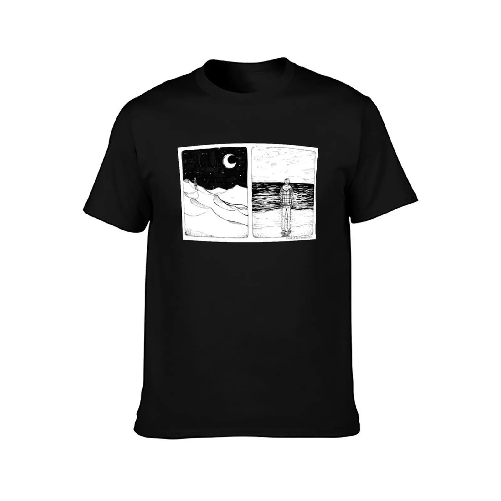 is everything i know truly the sea or is it a blue desert? T-Shirt cotton t shirts man 100% T-Shirt