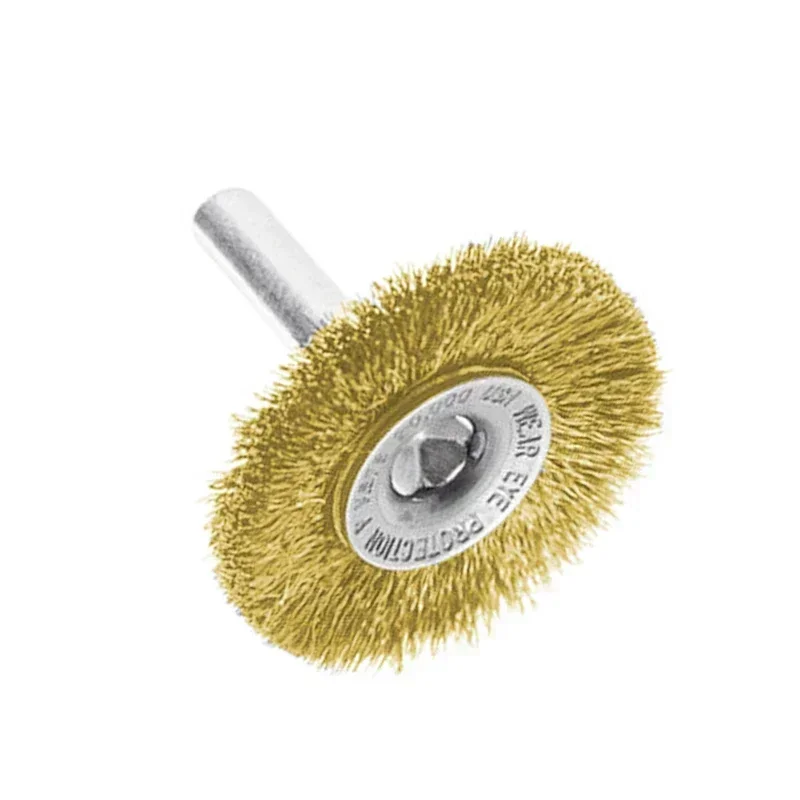 1Pc 50mm Crimped Steel Wire Brush 2 Inch For Metal Rust Removal Polishing Wheel Deburring Cutting Disc For Drill Rotary Tool