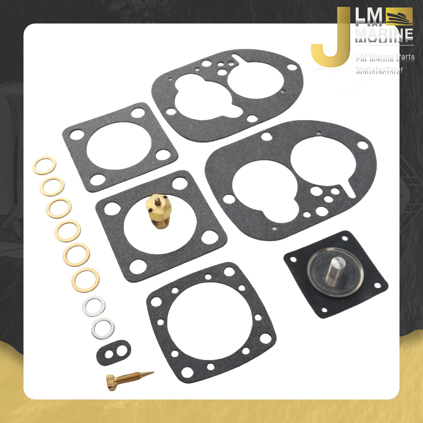 

JLM 841292 841836 for Volvo Penta AQ115A AQ125A B AQ130B C AQ131B AQ145A AQ151A B AQ170B AQ171A C Marine Carburetor Repair Kit