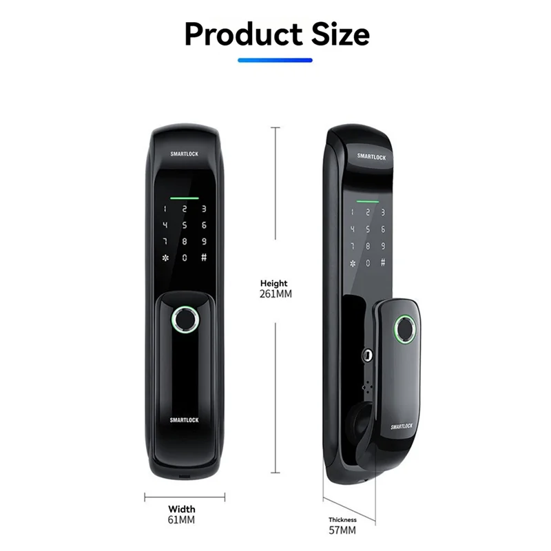 ABMF-Tuya Smart Locks Fully Automatic Electronic Door Lock With Biometric Fingerprint Lock Rfid Card Password Key Unlock