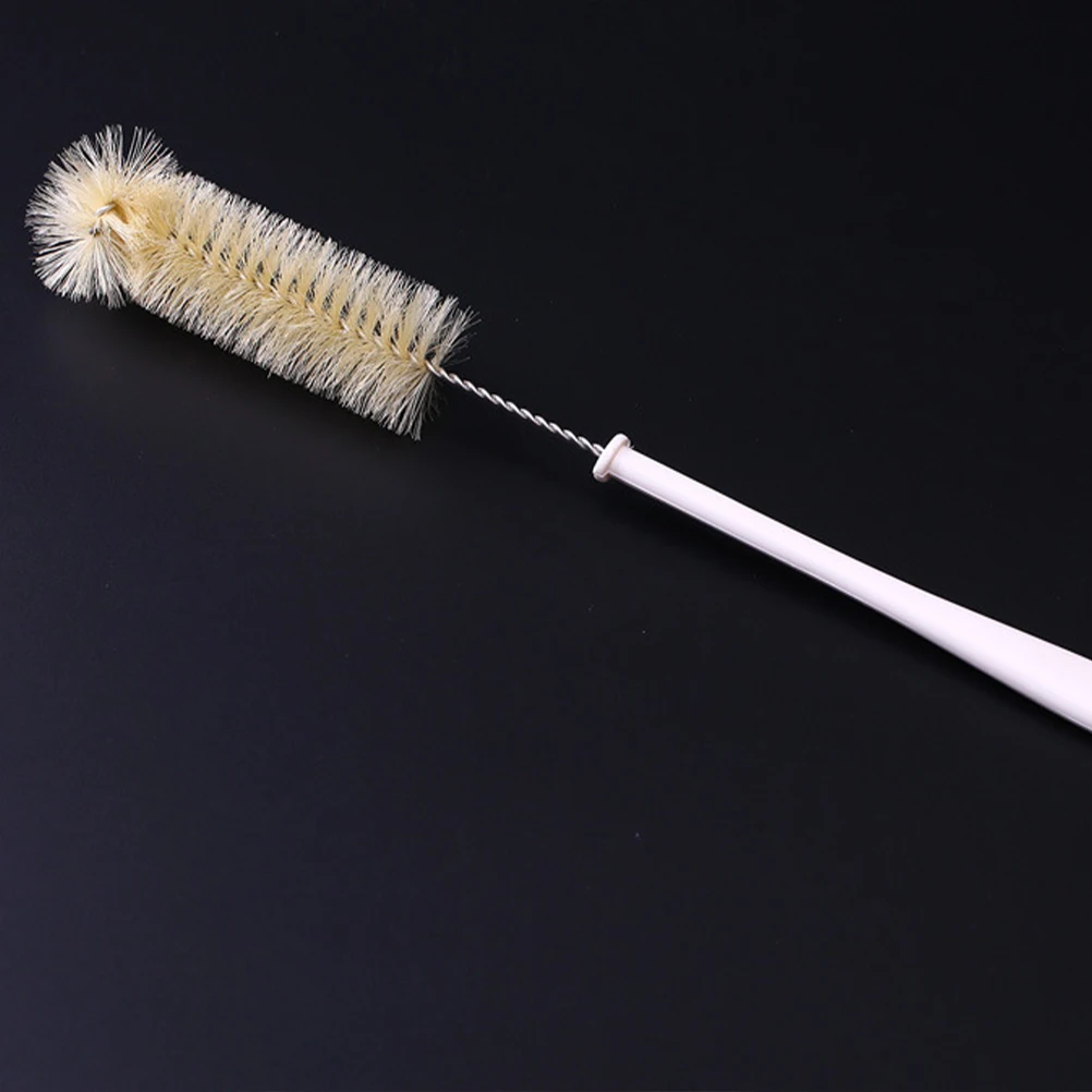 

Long Handle Bottle Cleaning Brush Boar Hair For Vases Tubes Beakers Wall Mounted 1.8Cm Diameter 31Cm Height Included Kitchen Bar