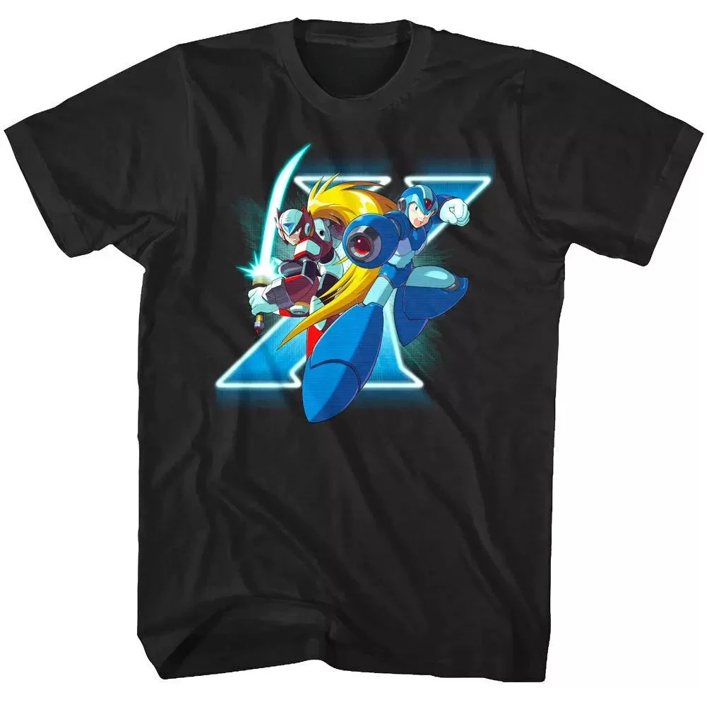 American Classics Mega Man X and Zero Action Pose Graphic T-Shirt Cotton Men Women Streetwear Tee