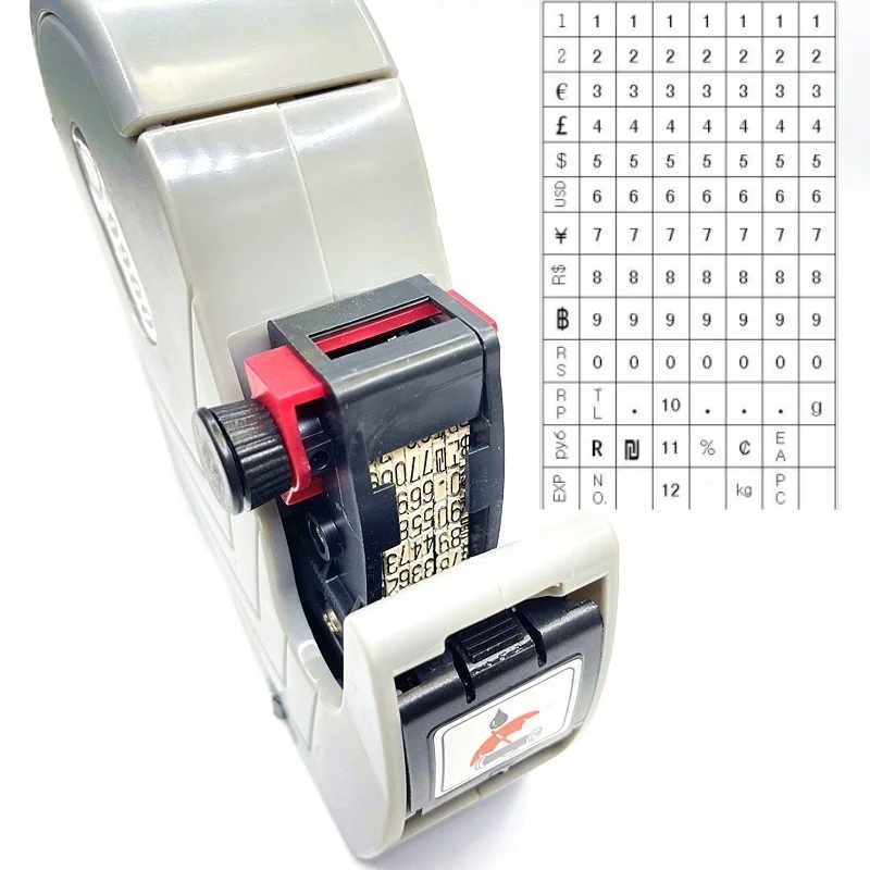 Imagem -03 - Pricing Label Gun para Lojas de Varejo Mx-9900 Pricing 500 Etiquetas de Etiqueta Refil de Tinta Digit Price Mercearias pc