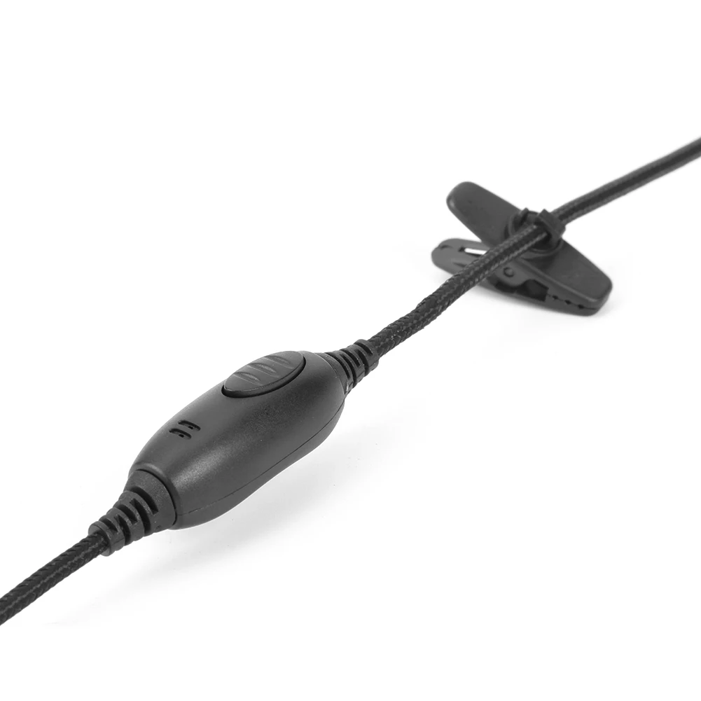 2Pin PTT سماعة أذن قابلة للتعديل حجم سلك النايلون الأذن هوك سماعة لكينوود تستخدم على نطاق واسع في حراس جيش الشرطة