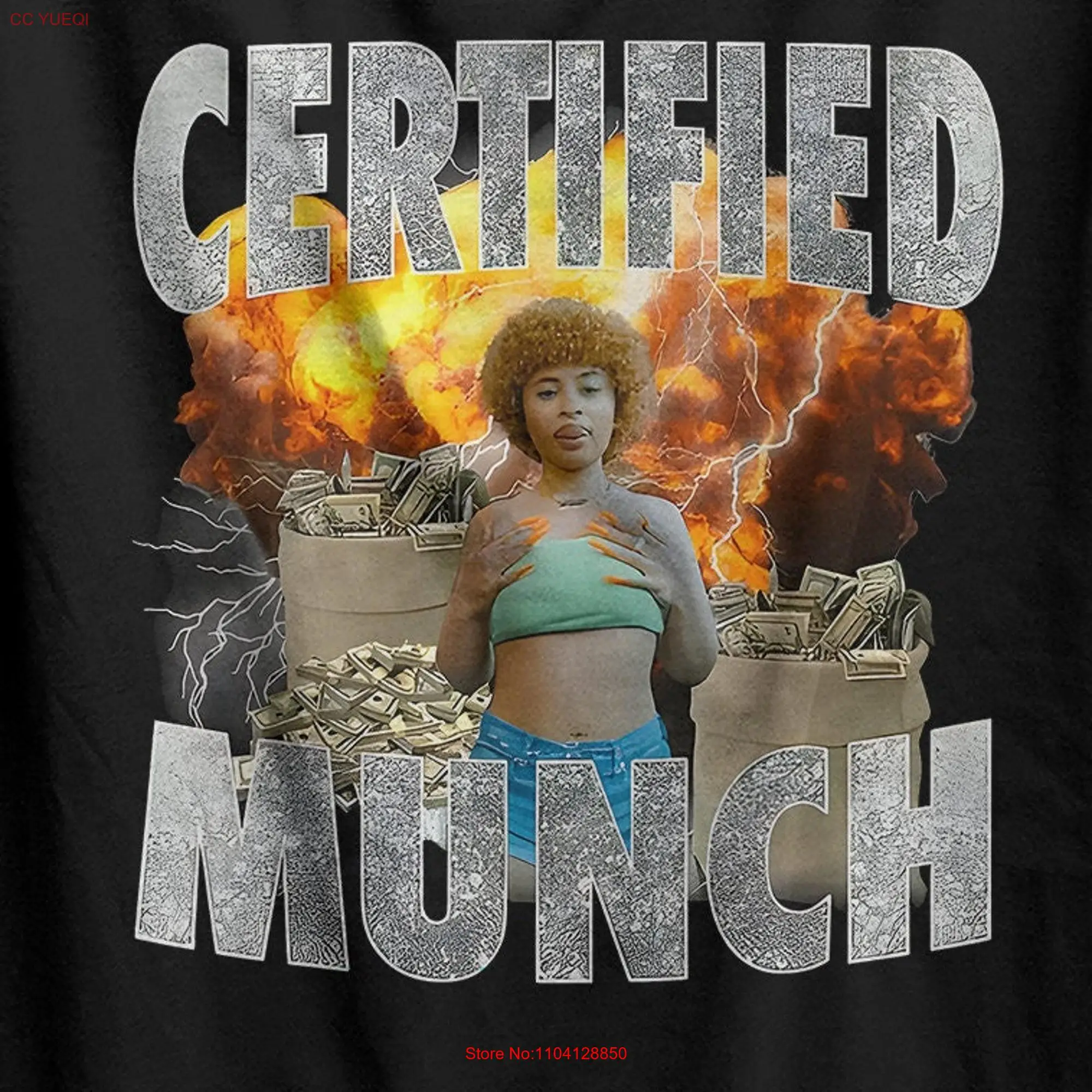 Funny Meme T Shirt Ice CERTIFIED MUNCH Spice GifT shirts for friends Y2k unisex loose 2000s long or short sleeves