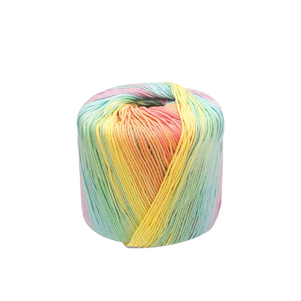 

Lace Thread Yarn Soft Knitting Pastel Color Gradient Crochet for Crafts Blanket