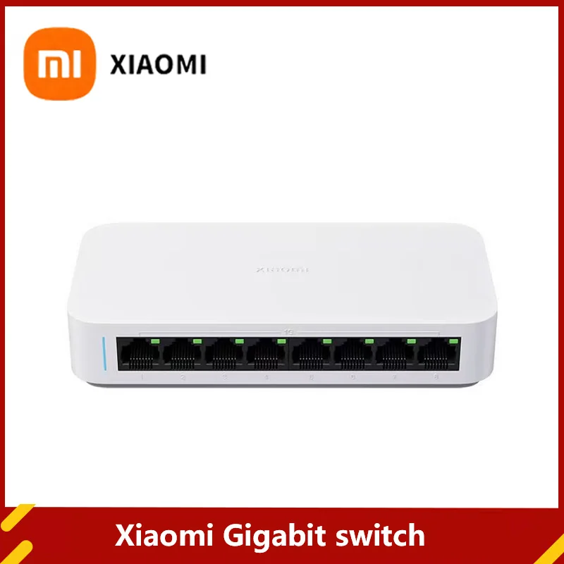 الأصلي Xiaomi جيجابت إيثرنت التبديل محول الشبكة 8 منافذ 10/100/1000Mbps إيثرنت عالية الأداء الإنترنت الفاصل 16Gbps