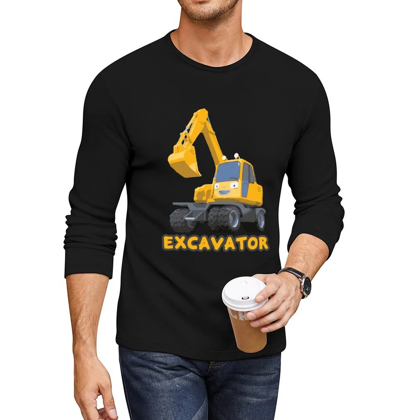 

The Heavy Vehicle Poco the Excavator Tayo the Little City Bus Long T-Shirt Tee shirt customized t shirts funny t shirts for men