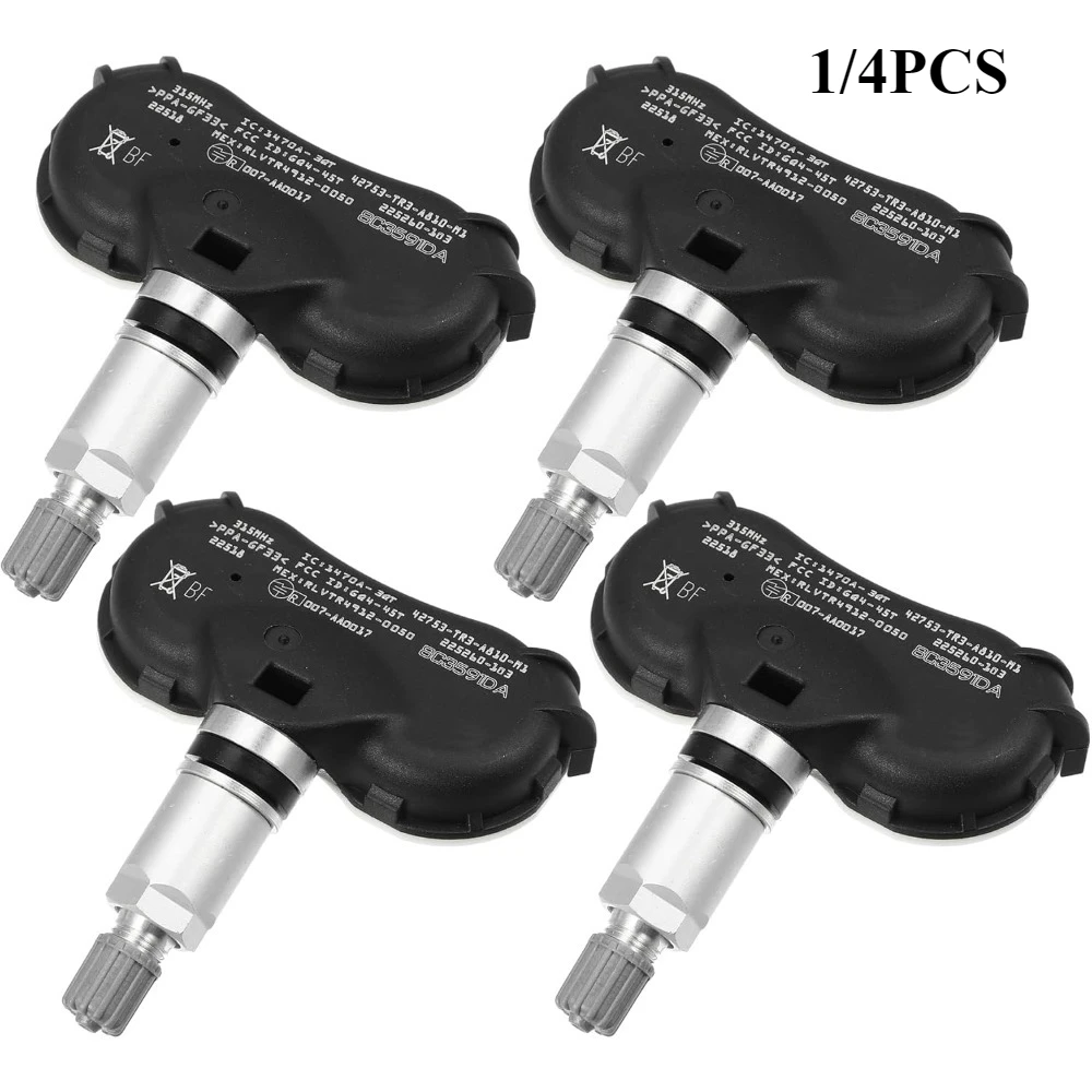 4PCS TPMS Tire Pressure Sensor Wheel Monitor 42753-TR3-A81 for Acura CSX Honda Civic CR-Z Element Insight Odyssey Touring 315Mhz