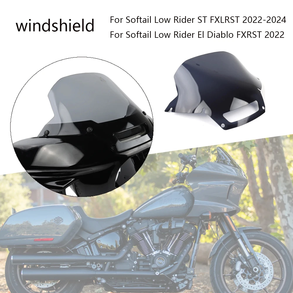 For Harley FXRST 1YZZ LOW RIDER EL DIABLO 2022 FXLRST 1YXZ LOW RIDER ST 2022 2023 15 inch windshield NEW Motorcylce Windshield