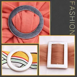 1pcs Women Metal Round Circle Clip Buckle Silk Scarf Ring Clip T-shirt Tie Clips for Clothing Hem Shawl Ring Wrap Holder