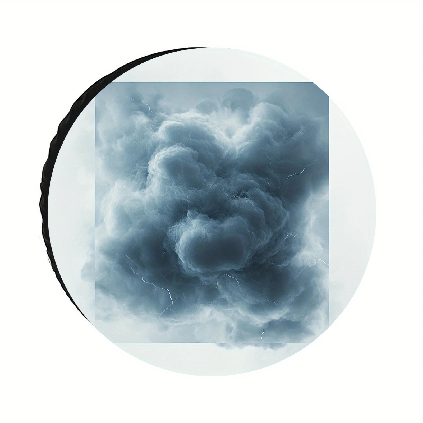 1pc 28-34 Inch Polyester Spare Tire Cover With Cloud Theme, Durable Hub Protector, Suitable For RVs, Trailers, SUVs, And Campers