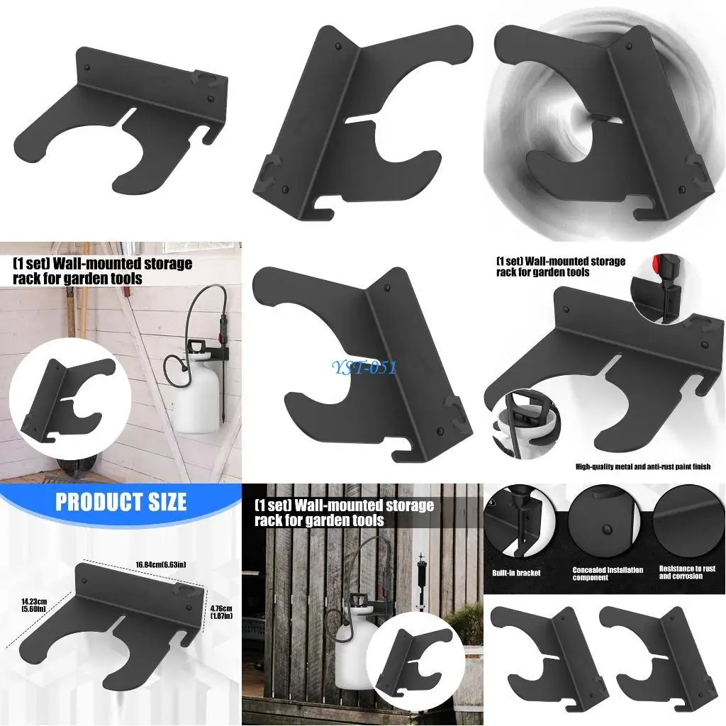 

E15A Garage Garden Tool Wall Mount,Heavy Duty Garage Tool Storage Rack,Shovel, Rakes, Folding Chair Storage