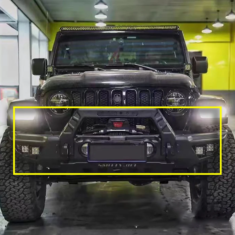 

SXMA JL1225 Сталь переднего бампера для Jeep для Wrangler JL2018 + Автоаксессуары