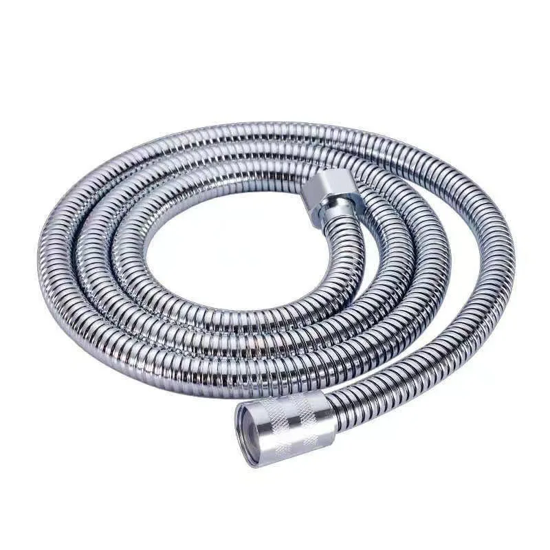 Black/Silver Stainless Steel Shower Hose For Bathroom Handheld Head Flexible Plumbing Anti Winding GI/2 Universal