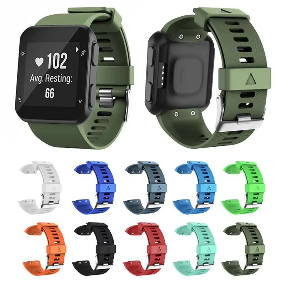 Hot เปลี่ยนสายรัดข้อมือ Silicagel นุ่มสายรัดข้อมือสําหรับ Garmin Forerunner 35 แฟชั่นนาฬิกาสมาร์ทสร้อยข้อมือ Correa