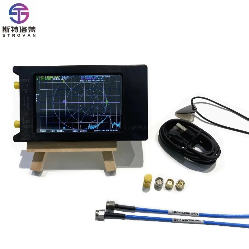 LiteVNA 64 Ver 0.3.1 50kHz-6.3GHz TinyVNA 4 NanoVNA Display Network Analyzer VHF Antenna Data Storage  for RC FPV