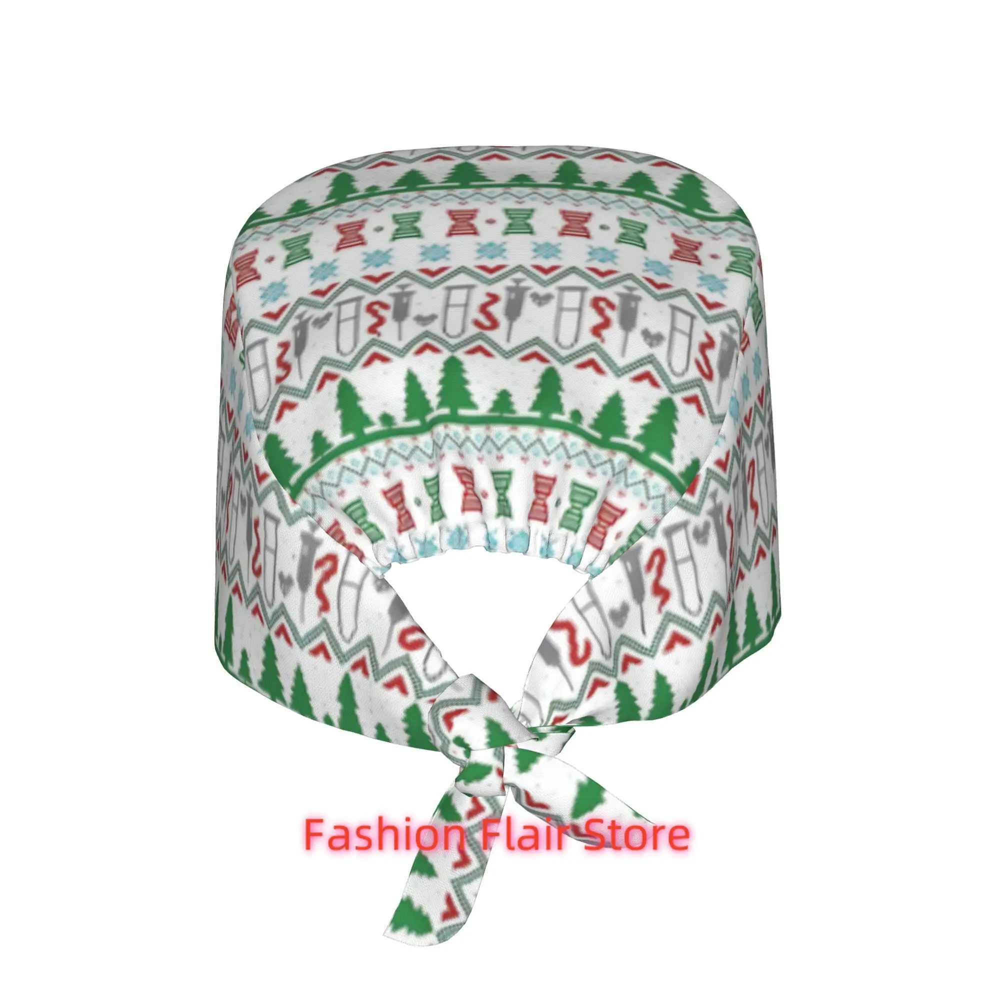 Adjustable Lightweight Work Cap for Christmas in Vibrant Colors, Featuring a Lace-Up Design, Dust-Proof, Ideal for Nurses And Ch