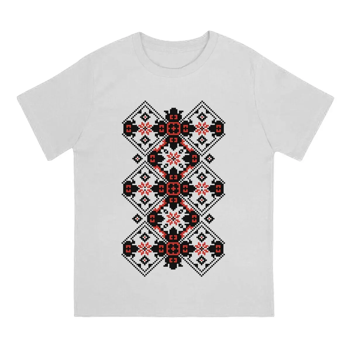 Embroidery Ornament O Neck TShirt Ukrainian Vyshyvanka Ornament Fabric Basic T Shirt Men Tops Individuality Hot Sale