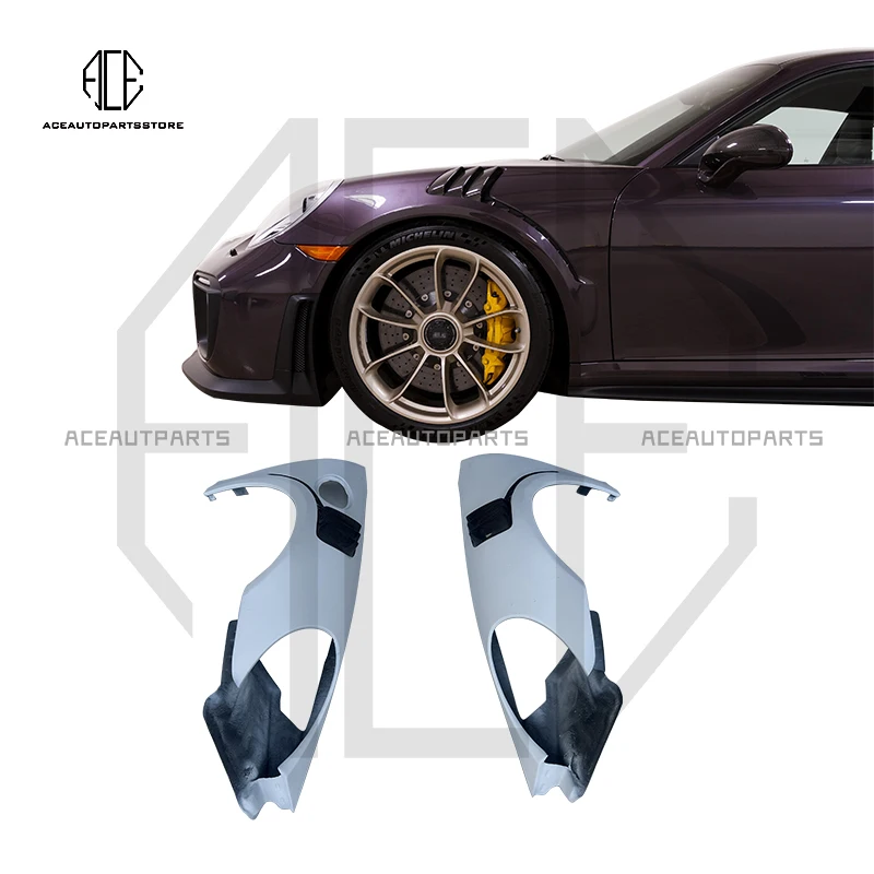 Portion Carbon Fiber Front Fender Fit For 2012-2018 911 991.1 991.2 Turbo & S GT2RS Style Front Fender Cover