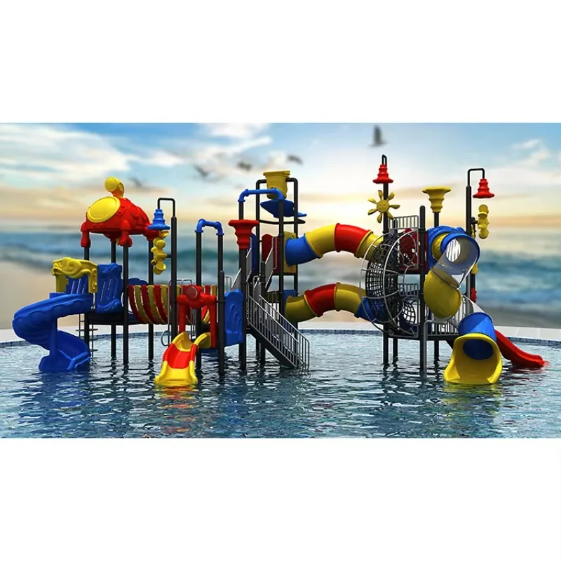 Commercial Grade Kids Water Slide Manufacturer Outdoor Splash Pad Play Equipment Durable Swimming Pool Toys for Amusement Park