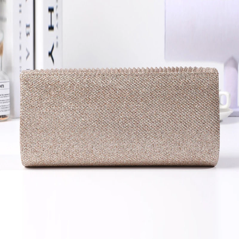 Luxury Solid Color Evening Bags Shiny Metal Edge Banquet Bag For Women Elegant Wedding Dress Handbag Vintage Party Bags XA275H