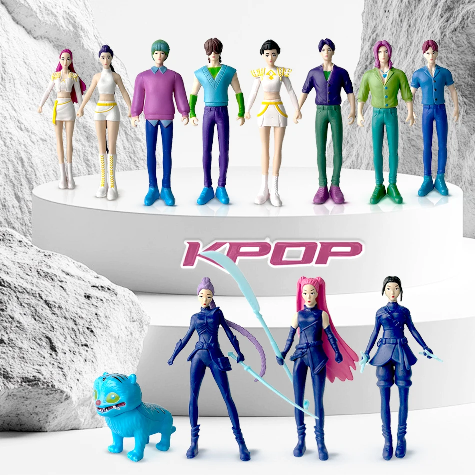 アニメ Kpop デーモンハンターズ アクションフィギュア おもちゃ デルピーズ タイガー ラニメウミ ミラ ゾイ サッシー フィギュア ドール ファン向け クリスマスギフト