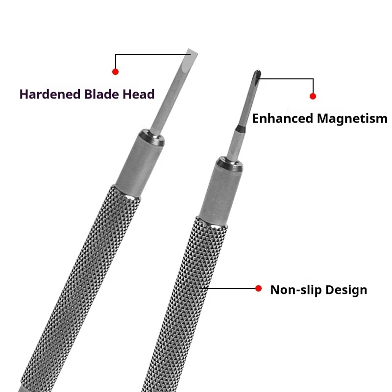 Octagonal Precision Screwdriver Stainless Steel Flat‑head & Phillips Tip for Watch Eyeglass Small Electronic Device Maintenance