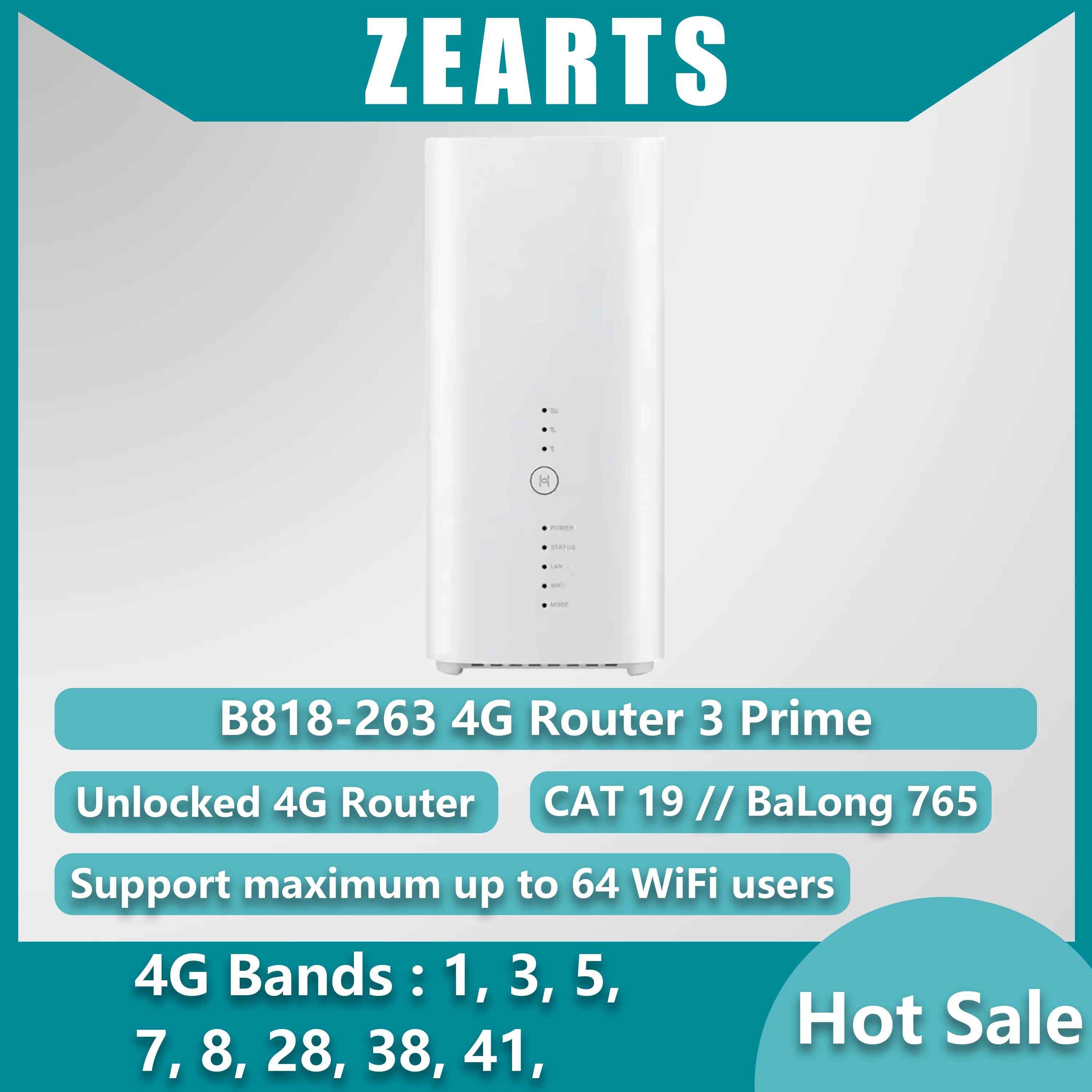 Unlocked B818-263 4G Router 3 Prime B818 Review LTE CAT19 5G READY（used 99%new）
