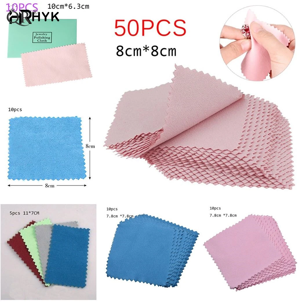 5pcs  10pcs  50pcs Polishing Cloth  Ornaments Cloth 10Pcs Wipe  Jewelry Cleaning Cloth Useful Jewelry Tools