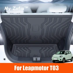 Tailored Boot Liner Tray For Leapmotor T03 2024 2025 Car TPE Rear Trunk Cargo Mat Sheet Mud Protector Waterproof Accessories
