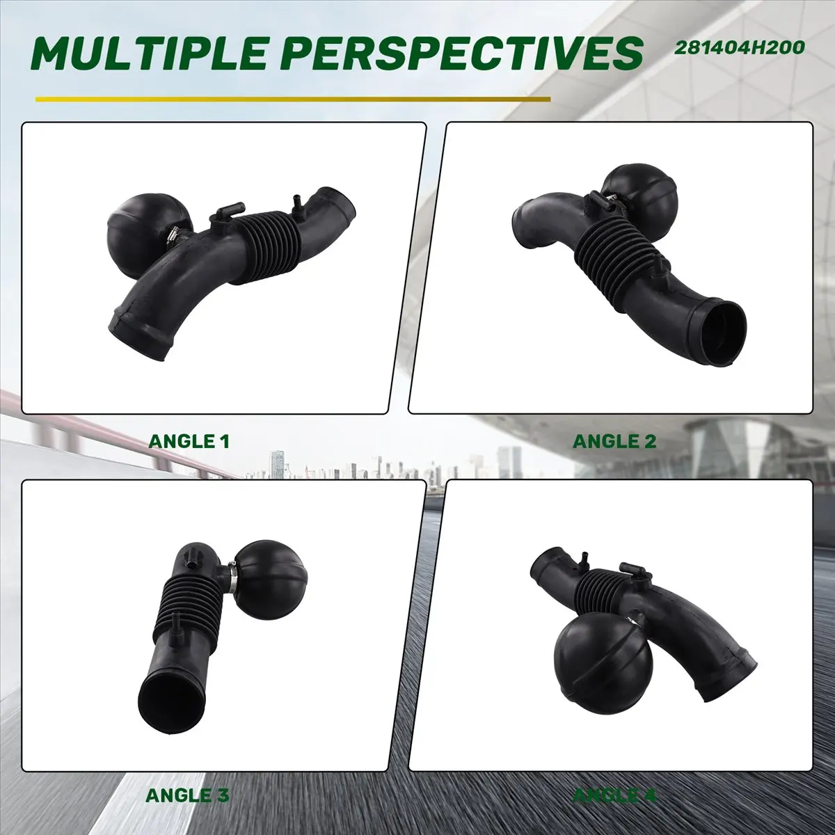 #42P Automotive Parts & Accessories,Car Air Intake Hose Assembly 28140-4H200 281404H200 for Hyundai (Black)