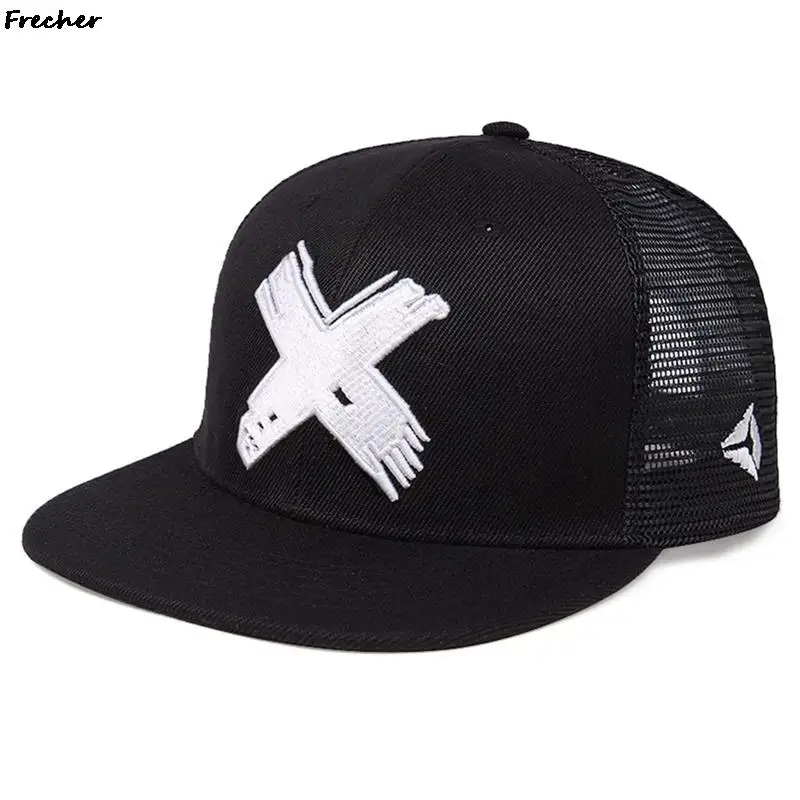 Street Fashion Trucker Caps for Men Women Hip Hop Baseball Cap Mesh Patchwork Visors Hat Dancing Snapback Hats Flat Casquette