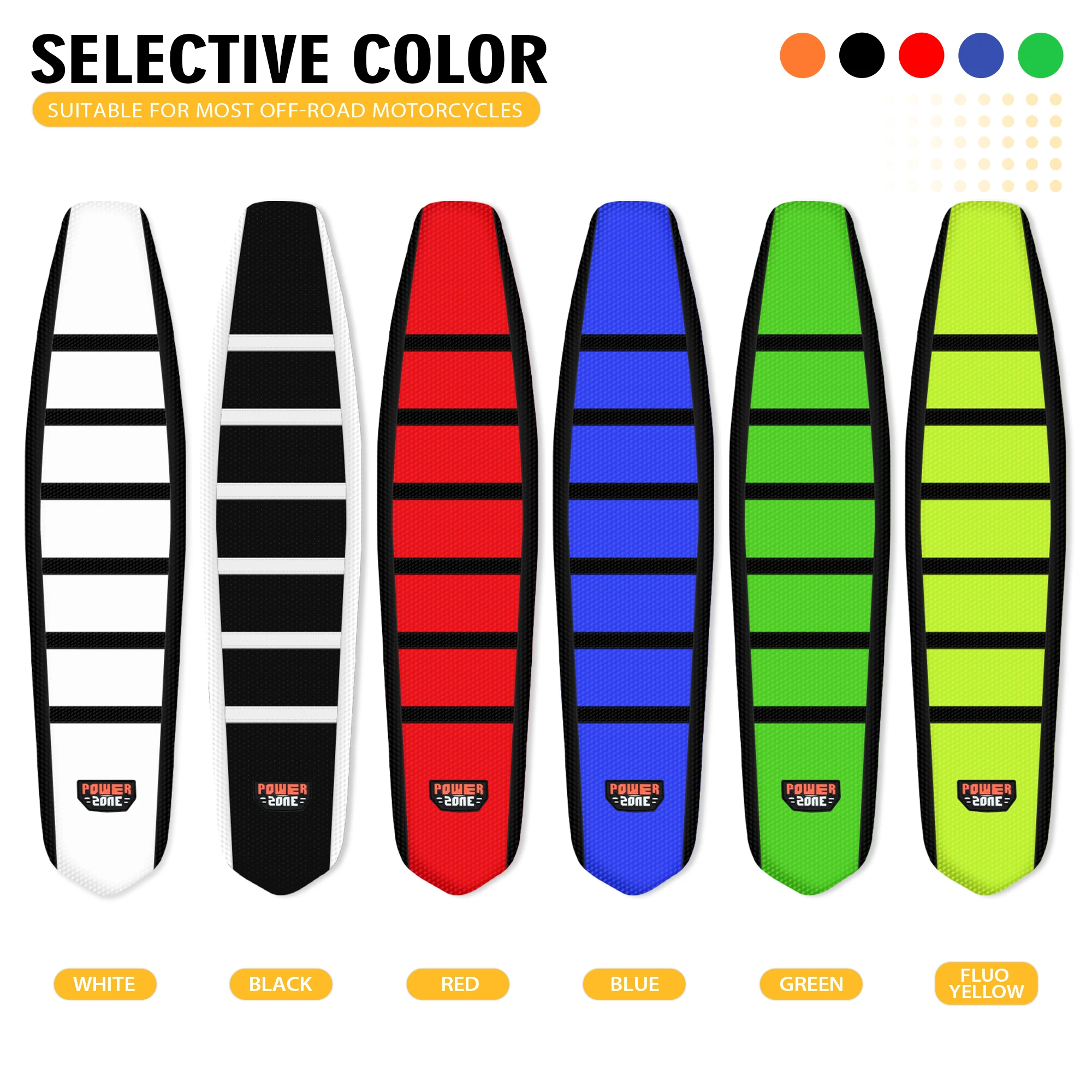 Powerzone مضلع غطاء مقعد لينة ل SX EXC CRF YZ TC KXF دراجة نارية المطاط القابض وسائد مقعد الملحقات