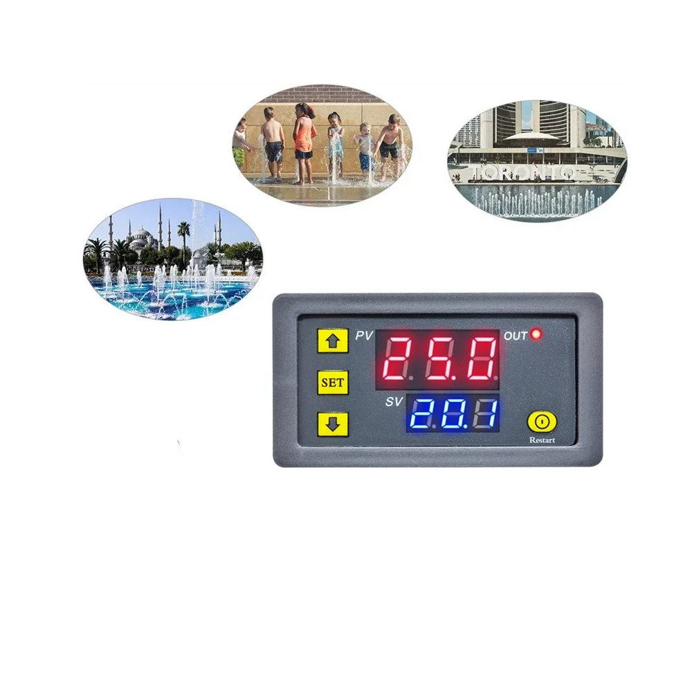 AC 110V 220V Digital Time Delay Relay Dual LED Display Cycle Timer Control Switch Adjustable Timing Relay Time Delay Switch