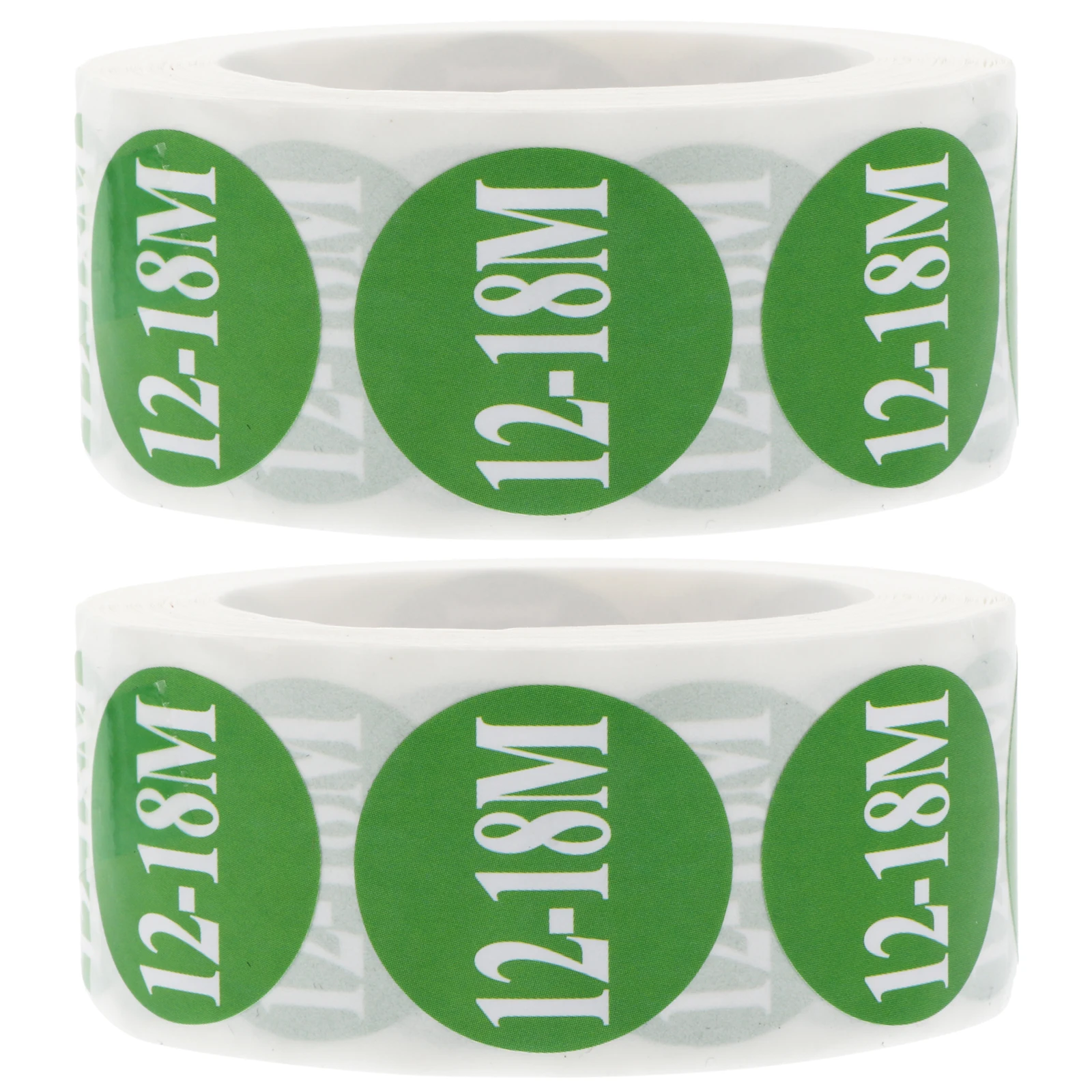 

2 Rolls Clothing Size Stickers Labels Toddler Retail Store Smooth Surface No Glue Round Baby Newborn Folder Tag