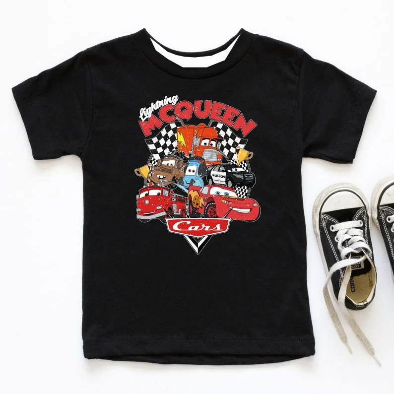 

2026 2 шт. летняя футболка с изображением машинок Молния Маккуин и семья с пижамными шортами, костюм большого размера для взрослых на Хэллоуин, Рождество