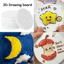 10/100Pcs 3D Canvas Kids DIY Kids Painting Paper Puffy Texture Paper Magic 3D Art Drawing Paper for Kids DIY Painting