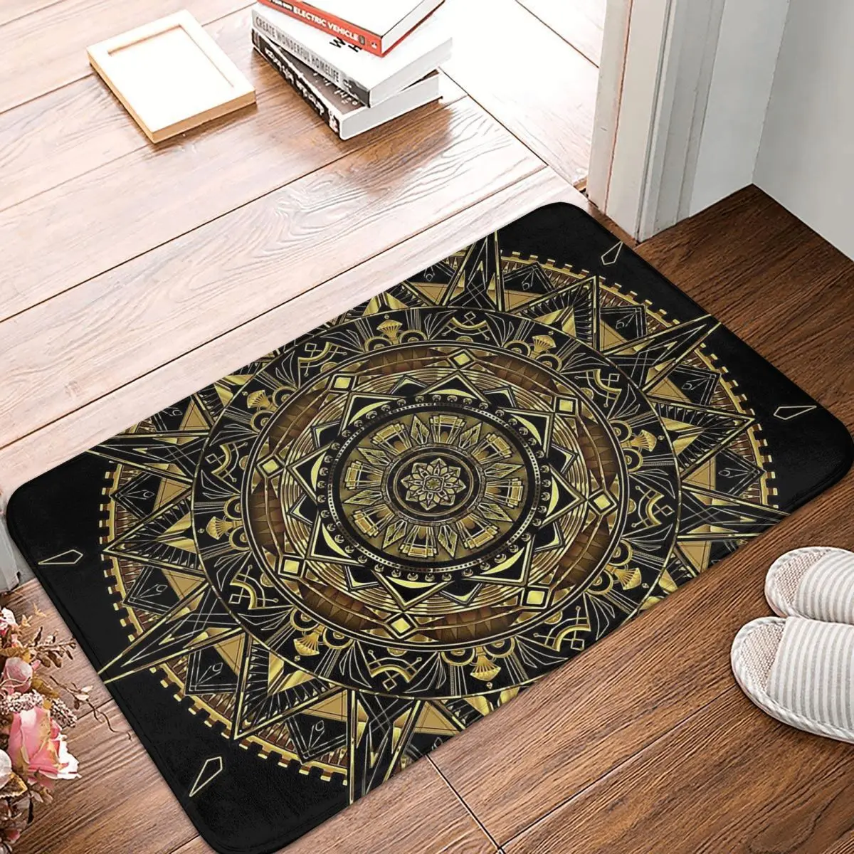 

Mandala Deco Bath Non-Slip Carpet Flower Art Bedroom Mat Entrance Door Doormat Home Decoration Rug