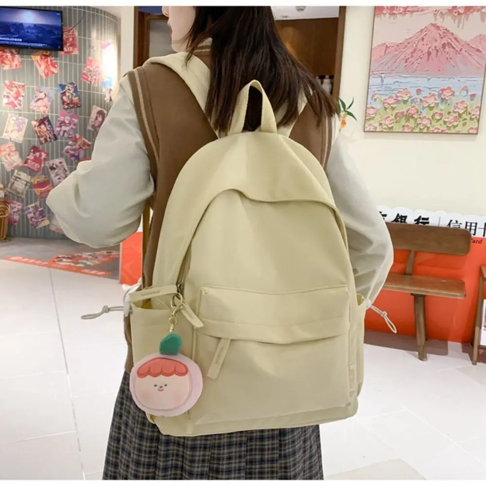 High Quality Canvas School Backpack Large Capacity Durable Schoolbag Portable Adjustable Strap Travel Bag