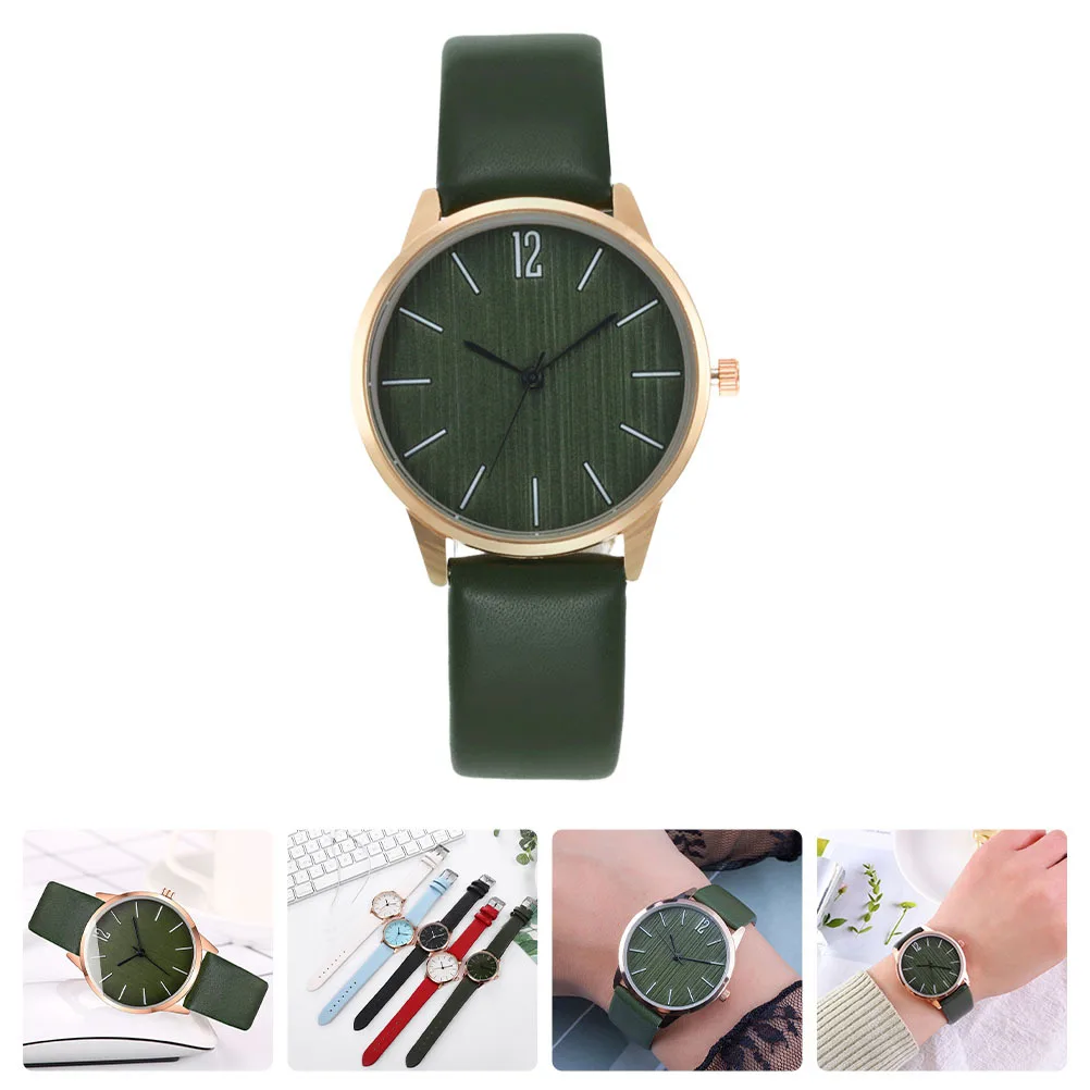 

PU Quartz Watch Women Fashion Casual Wrist Watch Student Stylish Durable Breathable Strap Accurate Time