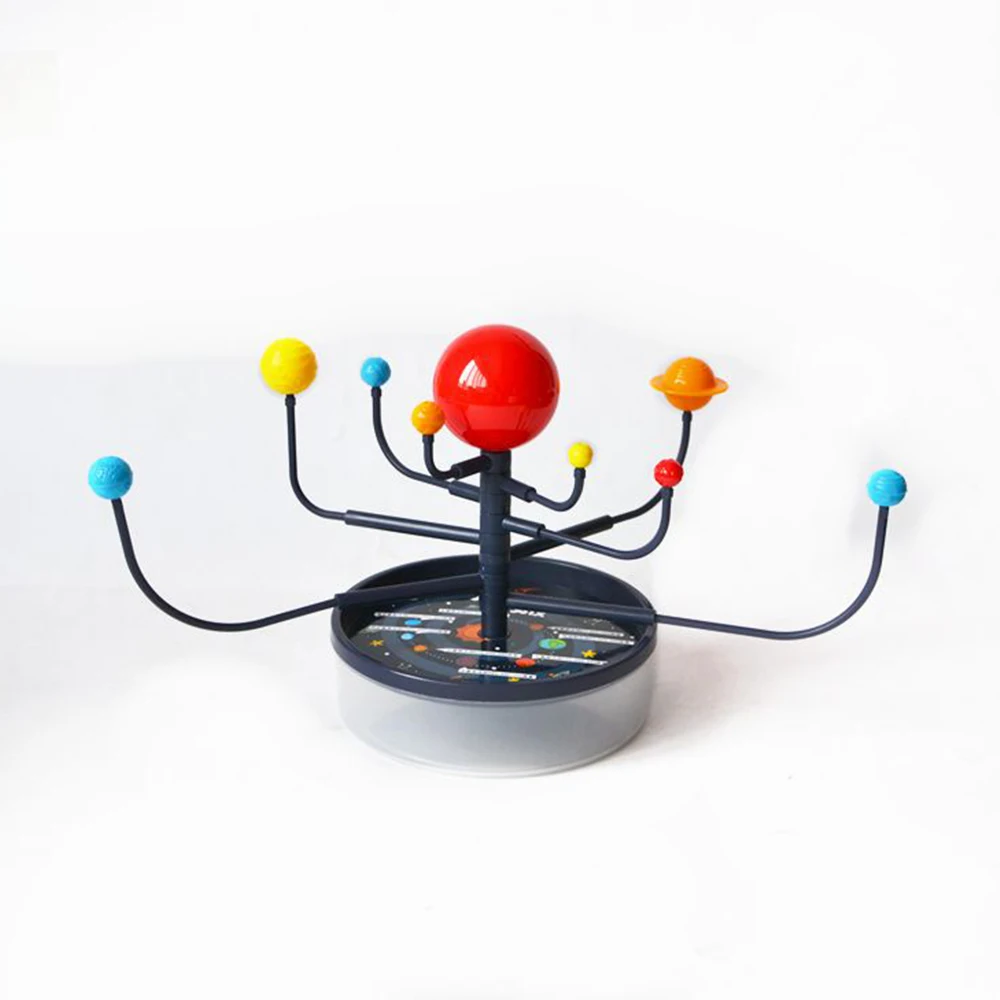 3D Lustiger Ballständer Kind Kunststoff Kinder Astronomie Wissenschaftsprojekt Set 9 Planeten Spielzeug DIY Sonnensystem Modell