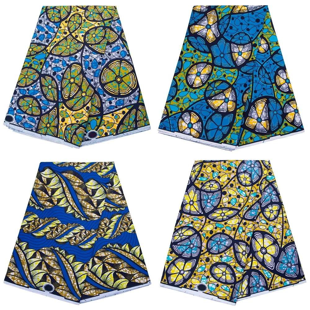 

Latest African Wax Fabric Guaranteed Real Wax Block Print Ankara Wax 3/6Yards African 100% Cotton Fabric for Sewing