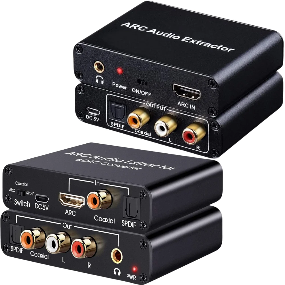 192KHz HDMI ARC Audio Extractor HDMI ARC To Coaxial Optical