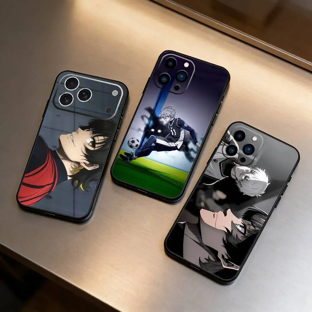 

Anime D-Blue Lock Phone Case For IPhone 16,15,14,13,12,17,Pro Max,Plus Silicone Black Case