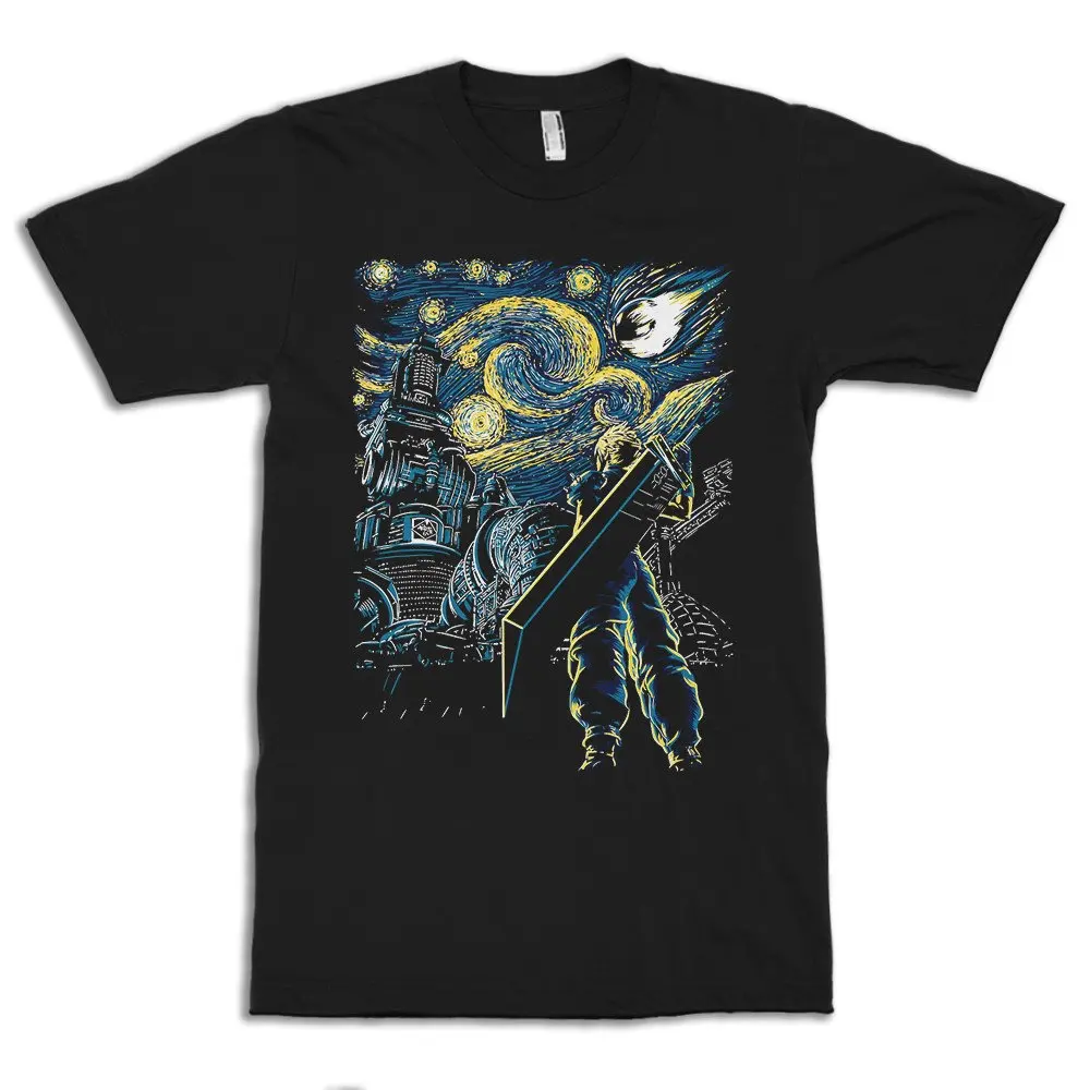 Final Fantasy Cloud Starry Night T Shirt Vincent van Gogh Men's and Women's Sizes bma 163