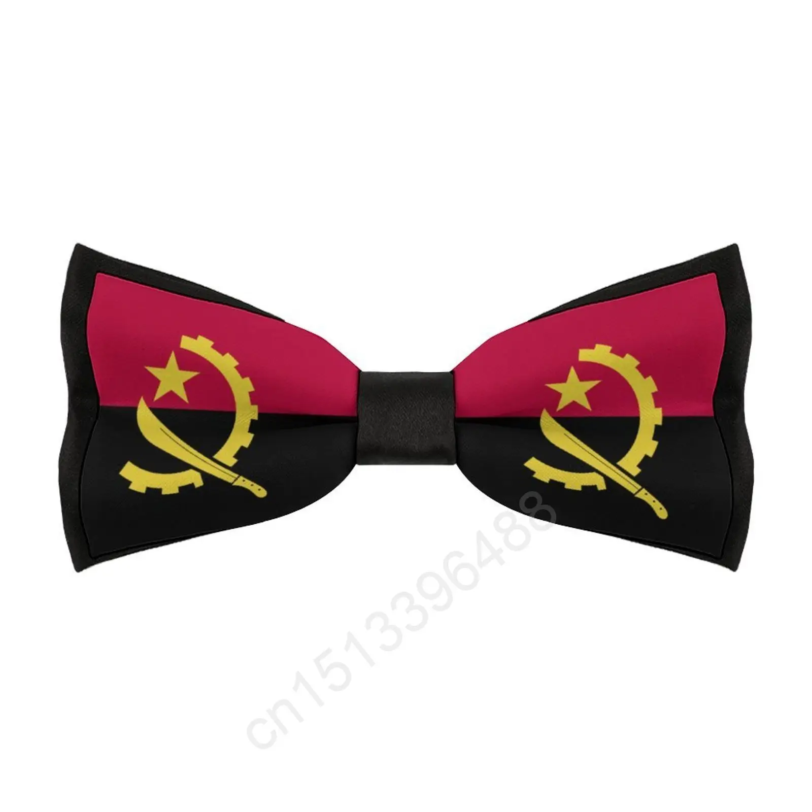 New Polyester Angola Flag Bowtie for Men Fashion Casual Men's Bow Ties Cravat Neckwear For Wedding Party Suits Tie