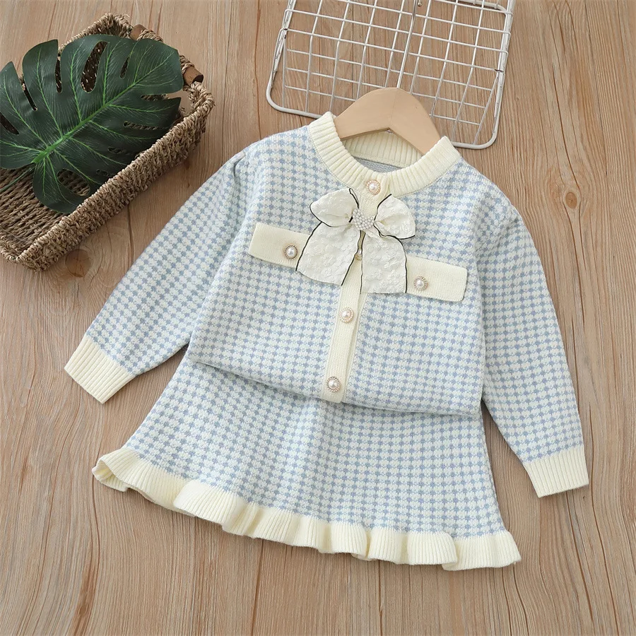 Fall Winter Sweater 2PCS SETS Adorable kids' sets and outfits for Pretty Toddler Girls Clothes Knit