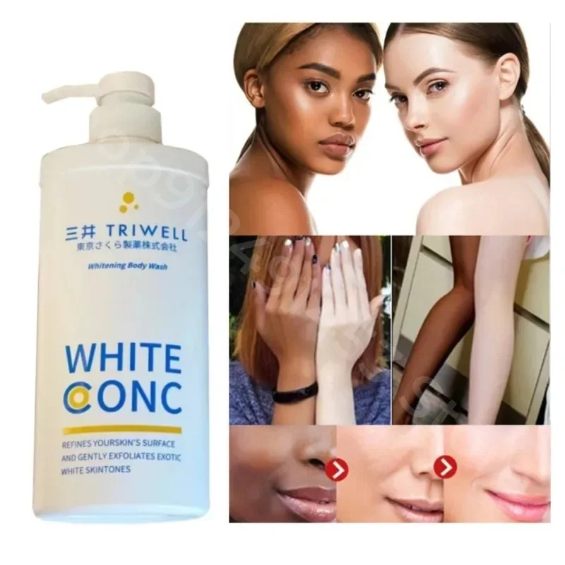 Whitening Body Shower Gel for Deep Cleansing Removing Dirt Dead Skin Oil Control Even Skin Tone To Lighten Pigmentation 550ML